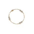 Freshwater Pearl Station Chain Bracelet with Diamond Infinity Freshwater Pearl - ( AAA ) - Quality - Arisha Jewels