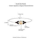 South Sea Pearl Chain Bracelet with Garnet and Diamond South Sea Pearl-AAA Quality - Arisha Jewels