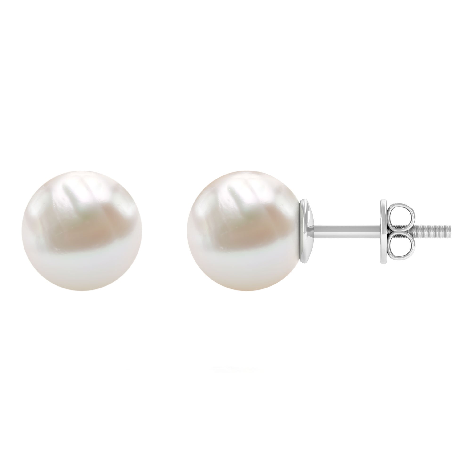 Arisha Jewels-Simple Freshwater Pearl Solitaire Stud Earrings