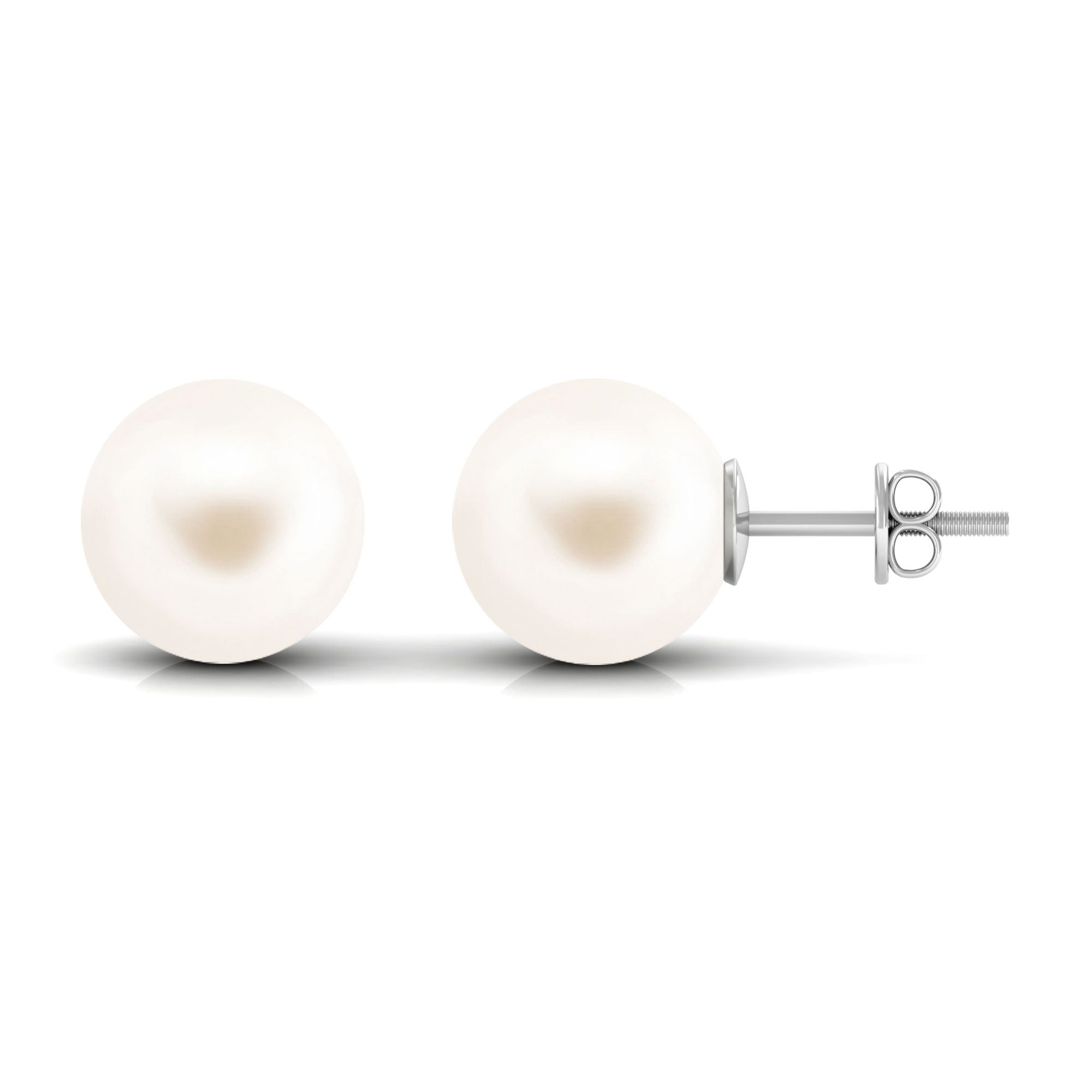 Arisha Jewels-Simple Freshwater Pearl Solitaire Stud Earrings