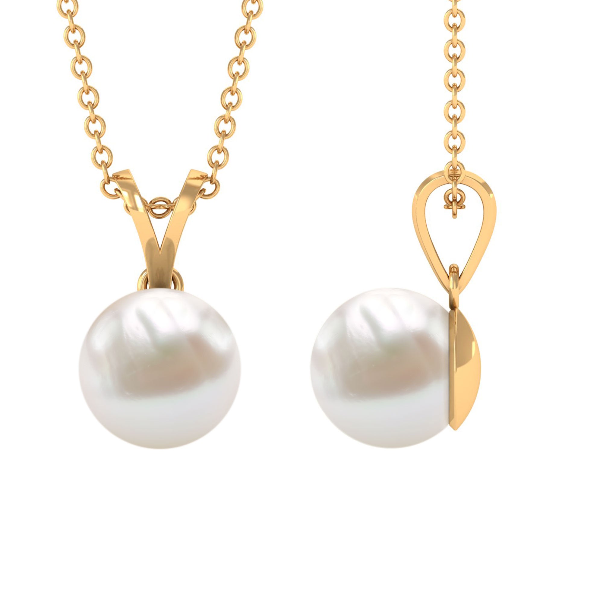 Arisha Jewels-Cultured Freshwater Pearl Solitaire Pendant Necklace