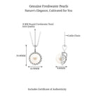 Arisha Jewels-Solitaire White Pearl Pendant in Twisted Rope Frame