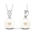 Arisha Jewels-Handpicked Freshwater Pearl Pendant with Diamond