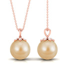 Arisha Jewels-12 MM Round South Sea Pearl Drop Pendant Necklace