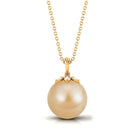 Arisha Jewels-12 MM Round South Sea Pearl Drop Pendant Necklace