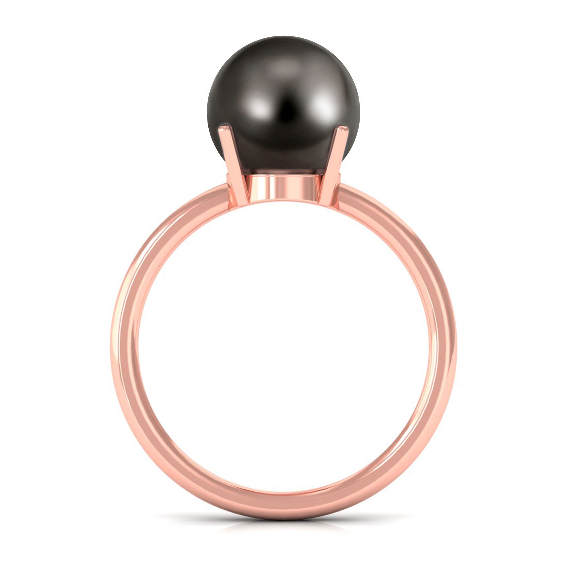 Arisha Jewels-Round Tahitian Pearl Solitaire Ring