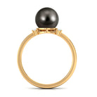 Arisha Jewels-Minimal Tahitian Pearl Solitaire Promise Ring