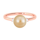 Arisha Jewels-Golden South Sea Pearl Solitaire Promise Ring