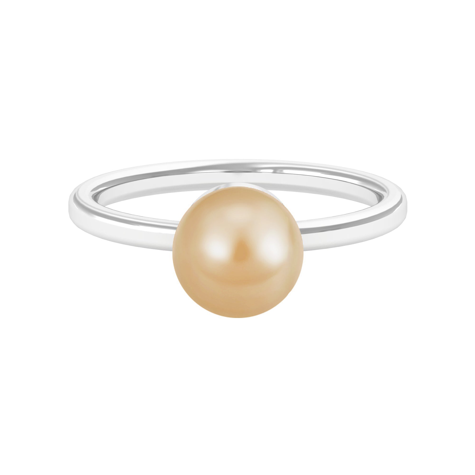 Arisha Jewels-Minimal Round South Sea Pearl Solitaire Ring