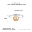 Arisha Jewels-Minimal Round South Sea Pearl Solitaire Ring