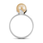 Arisha Jewels-Nature Inspired South Sea Pearl Solitaire Ring with Petals