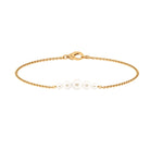 Graduated Style Freshwater Pearl Chain Bracelet Freshwater Pearl-AAAA Quality - Arisha Jewels