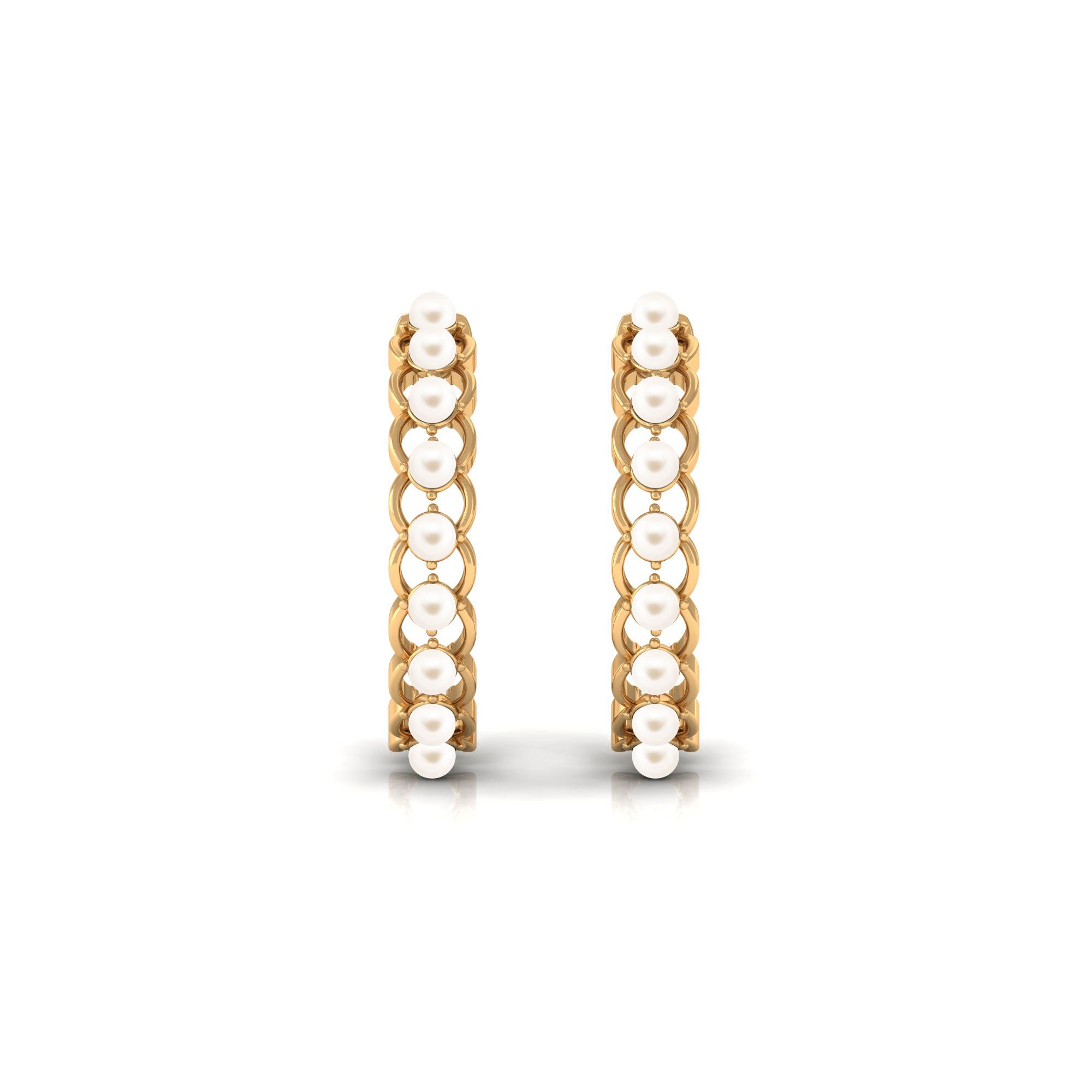 Elegant Cultured Freshwater Pearl Hoop Earrings Freshwater Pearl-AAAA Quality - Arisha Jewels