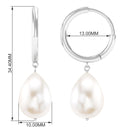 Minimal Freshwater Pearl Drop Earrings Freshwater Pearl-AAAA Quality - Arisha Jewels