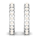 Elegant Cultured Freshwater Pearl Hoop Earrings Freshwater Pearl-AAA Quality - Arisha Jewels