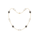 Freshwater Pearl Station Chain Necklace with Tahitian Pearl Tahitian pearl-AAAA Quality - Arisha Jewels