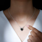 Arisha Jewels-Elegant Tahitian Pearl Heart Necklace with Diamond