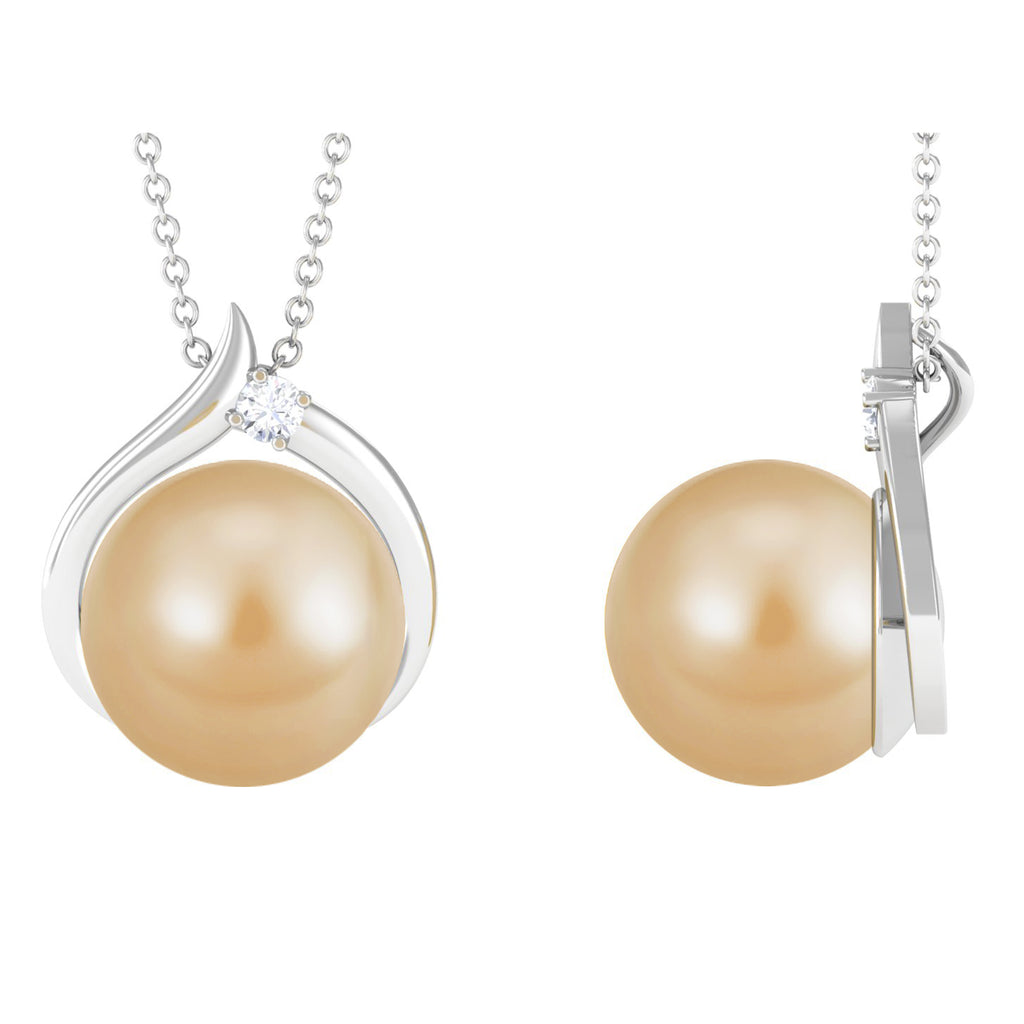 Golden Cultured Pearl Necklace Online for Sale USA