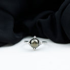 Vintage Inspired Black Pearl Ring with Diamond Tahitian pearl-AAAA Quality - Arisha Jewels